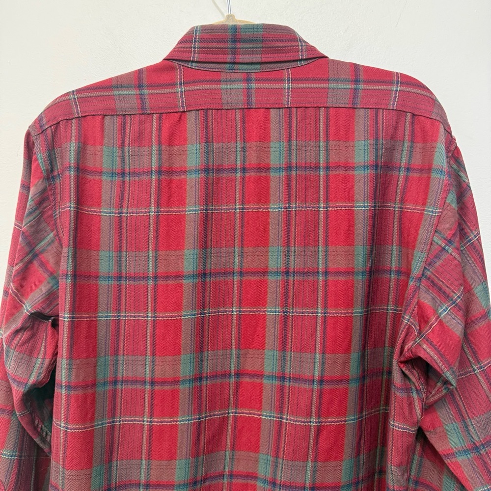 Pendleton Fine Worsted Wool Button Down Red Plaid… - image 4